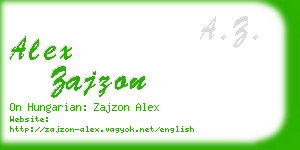 alex zajzon business card